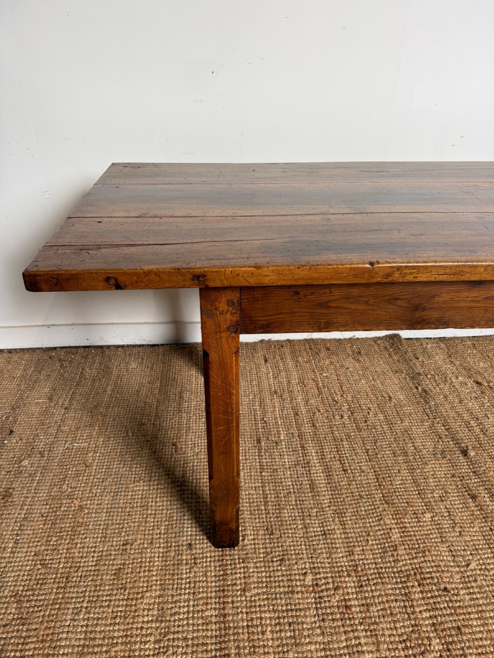 Long walnut french farmhouse table View XIV