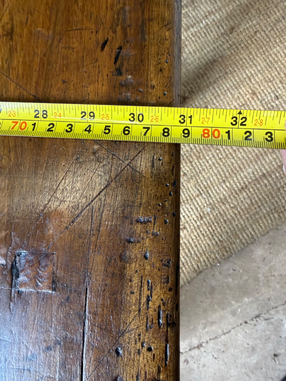 Long walnut french farmhouse table View XVI