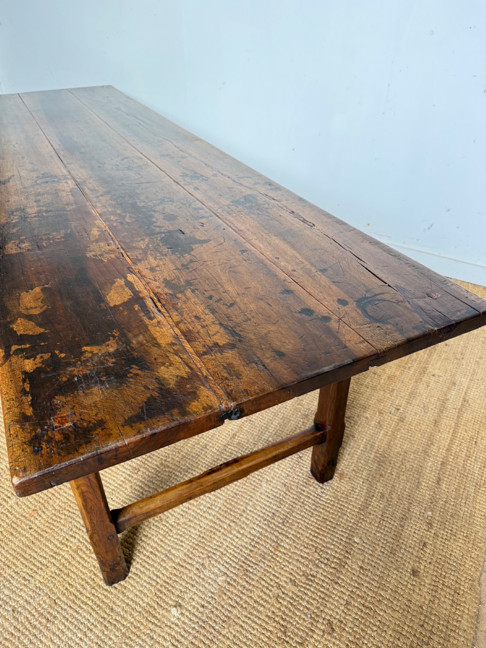 Long walnut french farmhouse table View XVIII
