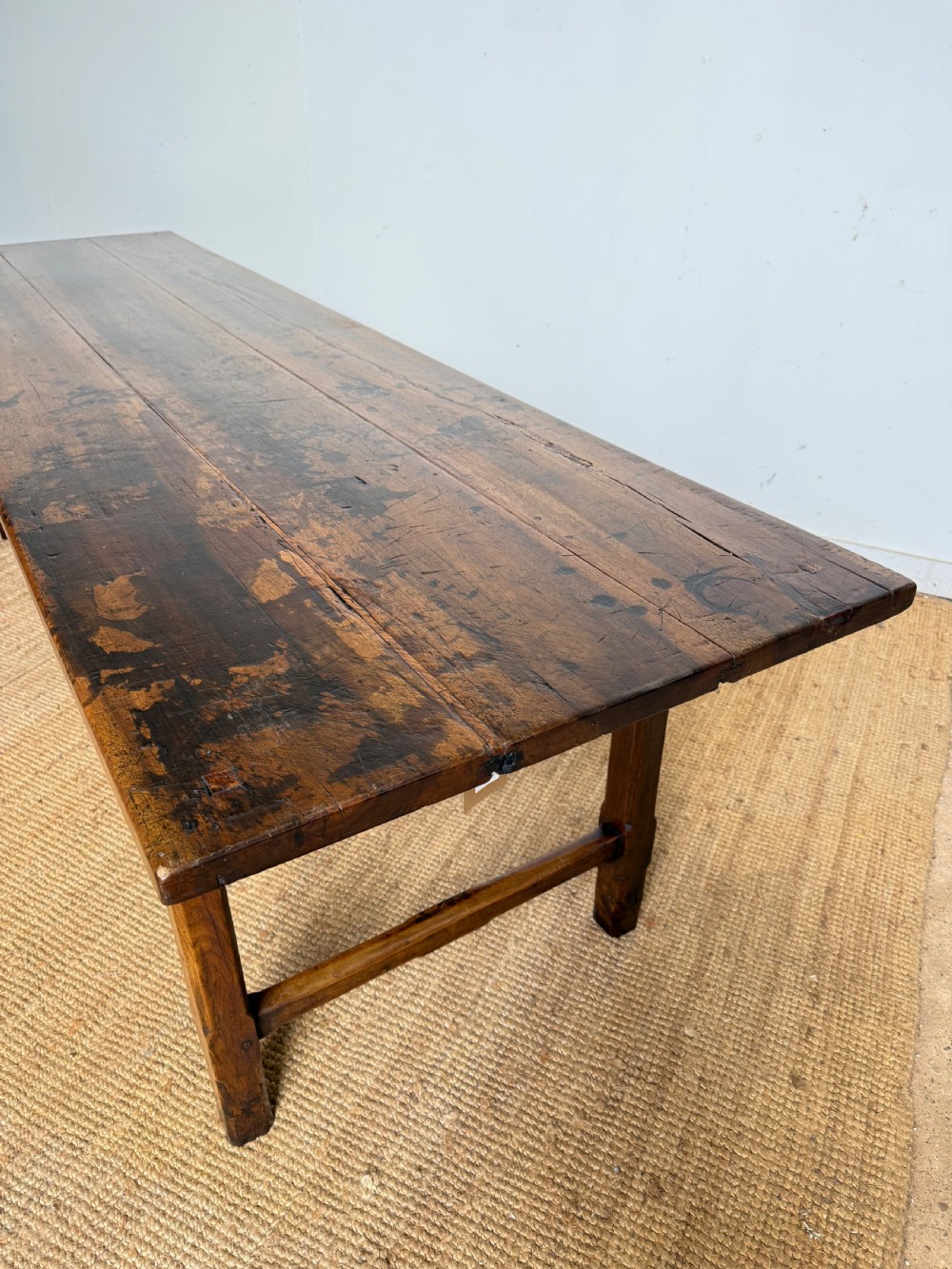 Long walnut french farmhouse table View XIX