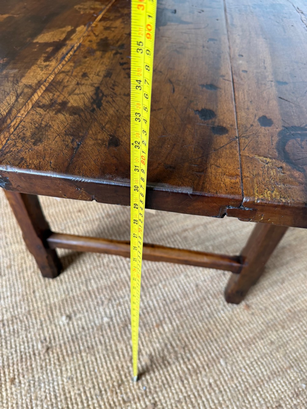 Long walnut french farmhouse table View XXI