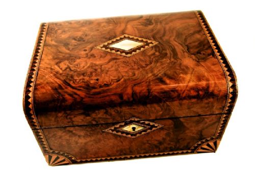 Burr Walnut Table Box