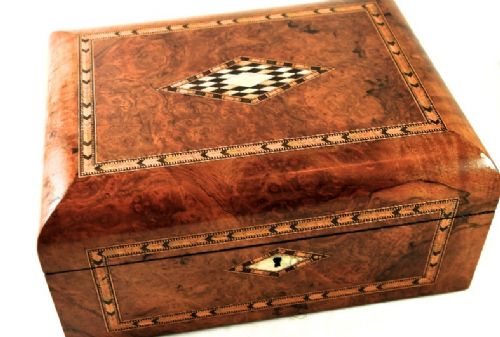 Burr Walnut Table Box