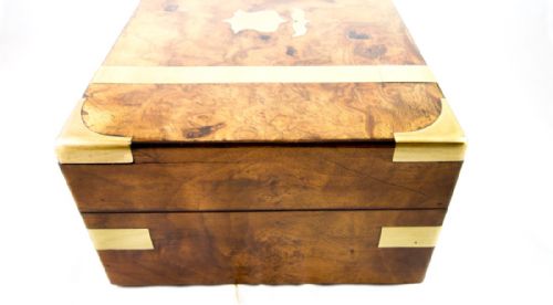 fig 1. Burr Walnut Vanity Box c.1860