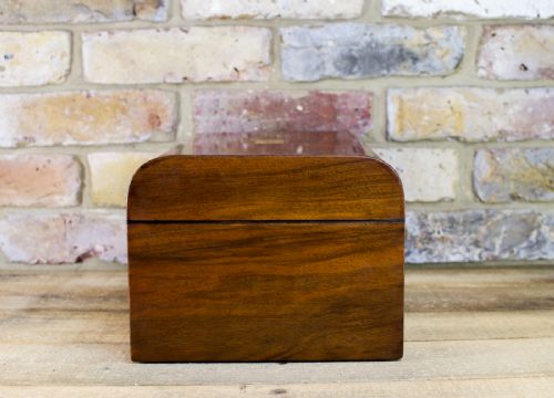 fig 1. Burr Walnut Vanity box fully fitted c.1880