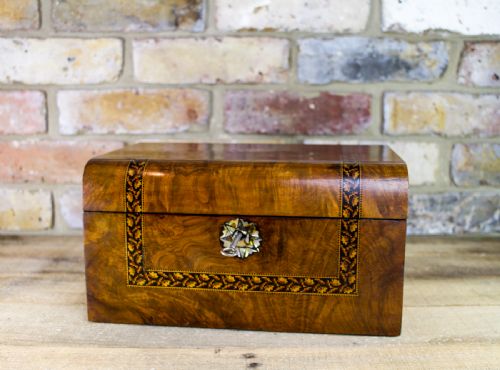 Figured Walnut Table Box C.1880