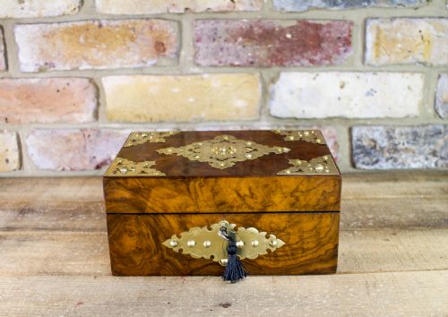 Burr Walnut Jewellery Box C.1880