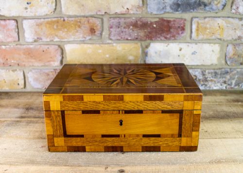 Assorted Wood Inlaid Table Box C.1880