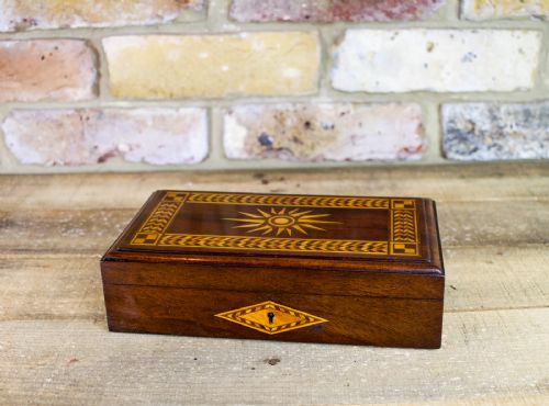 Mahogany Inlaid Jewellery Box C.1900