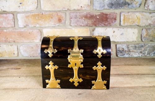 Stunning Coromandel Brass Tea Caddy C.1860