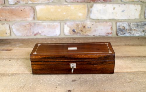 Rosewood and Mother of Pearl Table Box