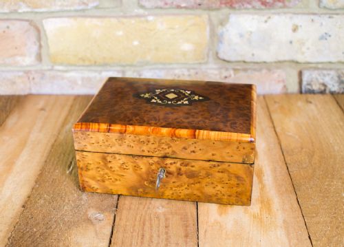Amboyna Jewellery Box C.1880