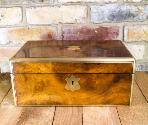 Burr Walnut Writing Slope C.1870