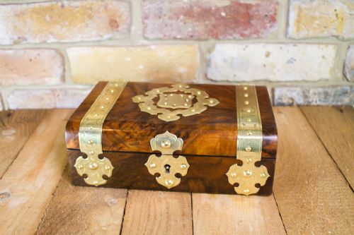 Burr Walnut Jewellery Box C.1870