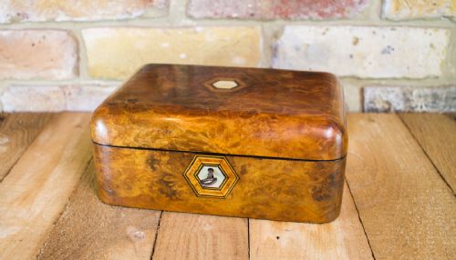 Burr Walnut Jewellery Box C.1860