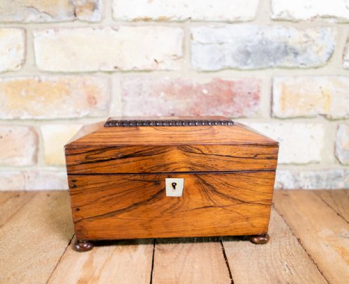 William IV Rosewood Tea Caddy C.1830