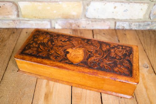 LEATHER BOX PIG'S SKIN C1930 - ADDITIONAL PHOTO 1