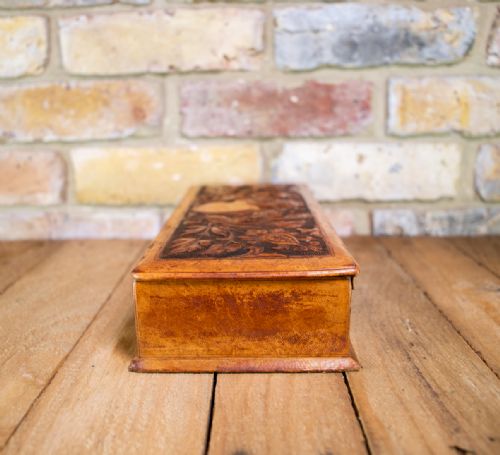 LEATHER BOX PIG'S SKIN C1930 - ADDITIONAL PHOTO 4