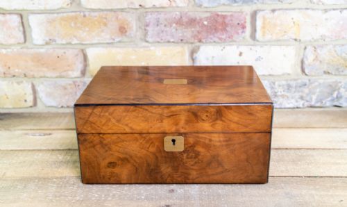 Figured Walnut Sewing/work Box C.1890