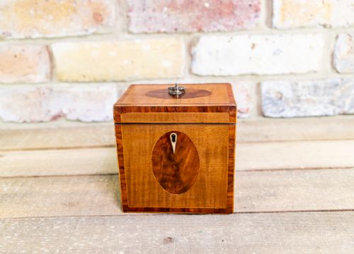 Rare Georgian Satinwood Tea Caddy