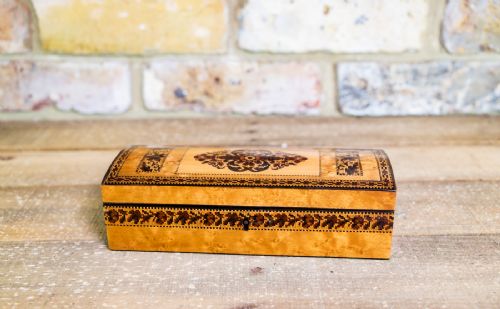 Rare Tunbridge Ware Glove/jewellery Box C.1880