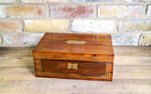 Rosewood & Brass Table Box Regency C.1820