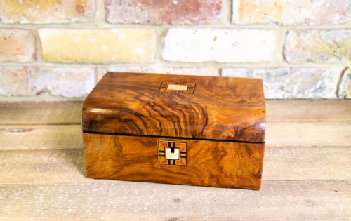 Figured Walnut Sewing Box C.1880