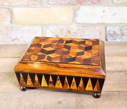 Rare Tunbridge Ware Sewing Box C.1870