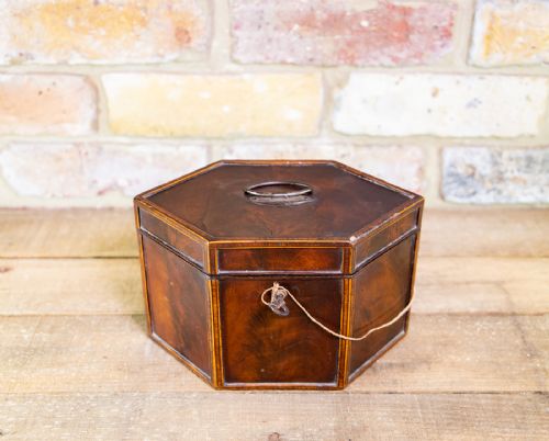 Rare Hexagon Georgian Tea Caddy C.1800