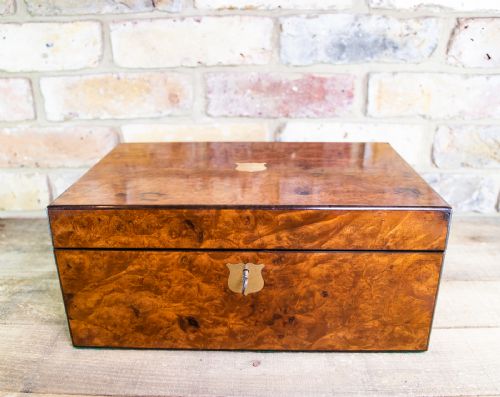 Burr Walnut Writing Slope C.1860