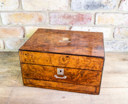 Burr Walnut Jewellery Box C.1860