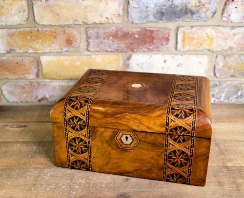 Figured Walnut Tunbridge Ware 1880