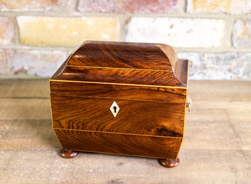 Regency Rosewood Tea Caddy 1820