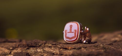 Rare Georgian 15ct Rose Gold Intaglio Seal Ring, Double Seal and Swivel
