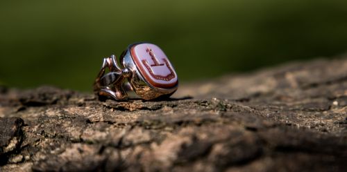 fig 1. Rare Georgian 15ct Rose Gold Intaglio Seal Ring, Double seal and Swivel