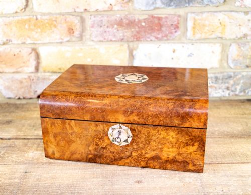 Burr Walnut Jewellery Box 1880
