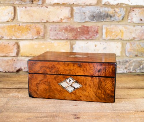 Burr Walnut Ladies Box 1880