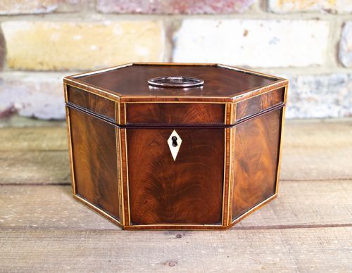 Stunning Hexagonal Georgian Tea Caddy