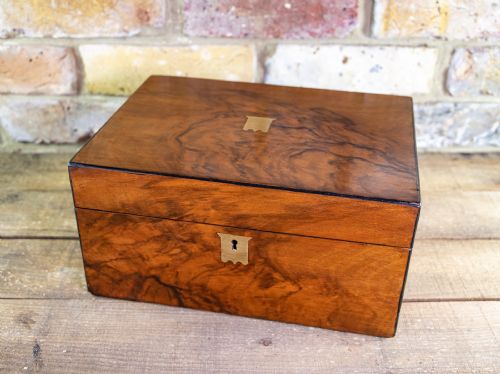 Figured Walnut Writing Slope 1880