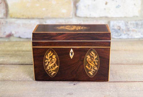 Rosewood Twin Georgian Tea Caddy 1800
