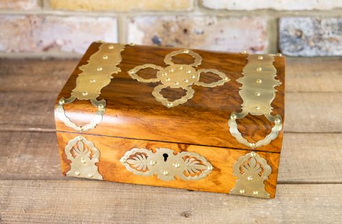 Walnut & Brass Jewellery Box 1880