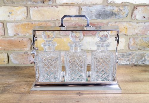 Beautiful Silver Plate Tantalus 1920'S