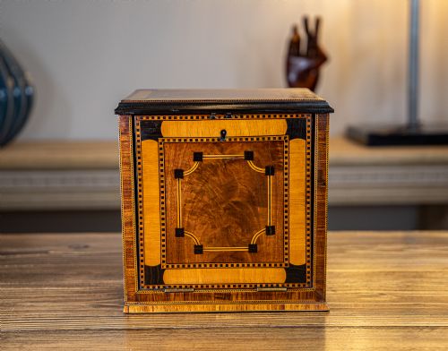 Stunning Inlaid Jewellery Cabinet 1850