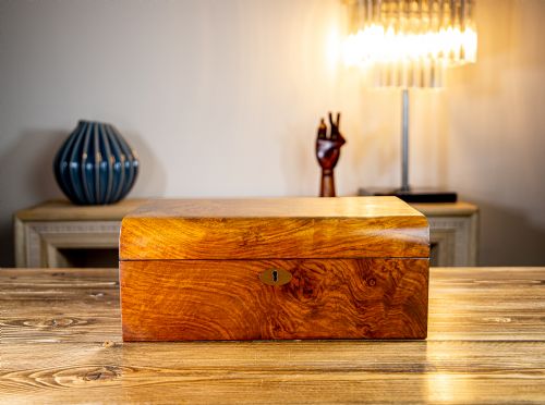 Figured Walnut Writing Slope 1880