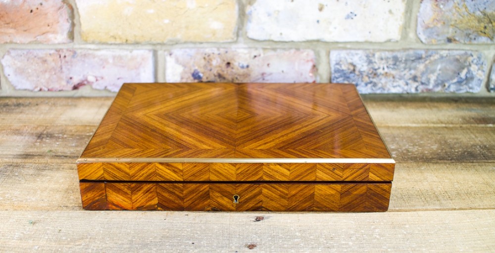 Kingwood Brass Bound Table Box c.1870