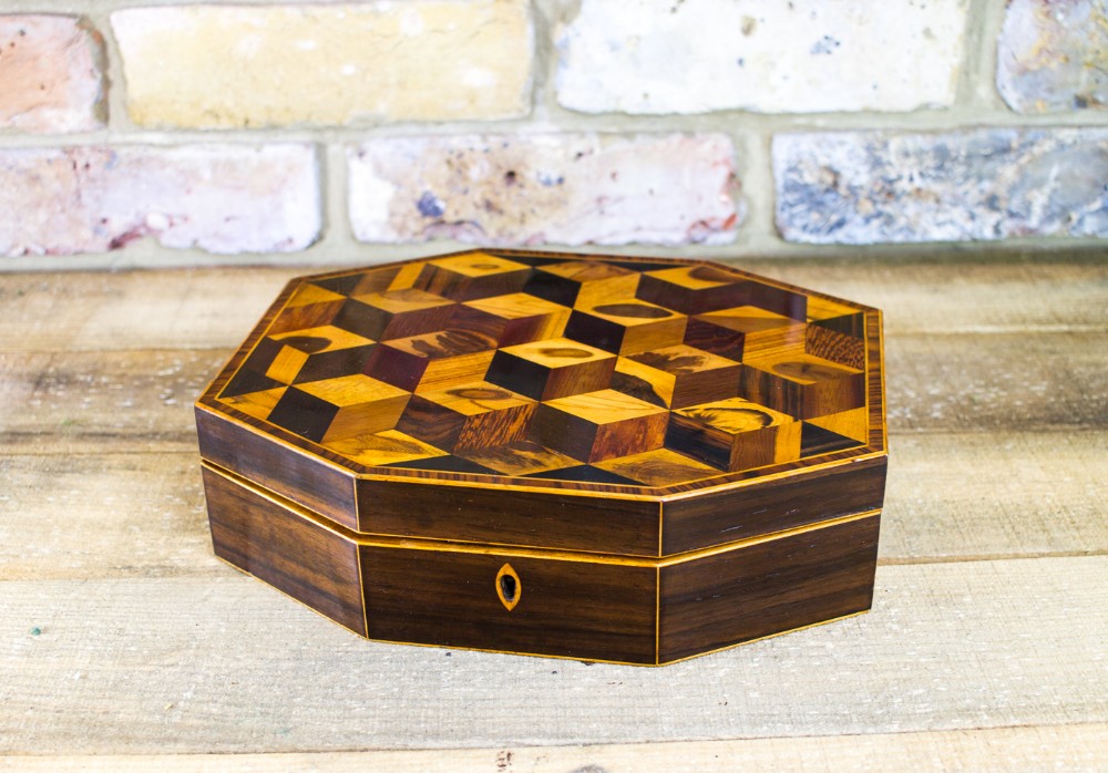Georgian Tunbridge ware Card Box c.1820