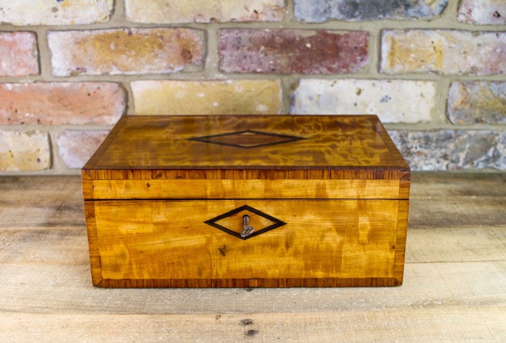 Satinwood Work Box c.1870
