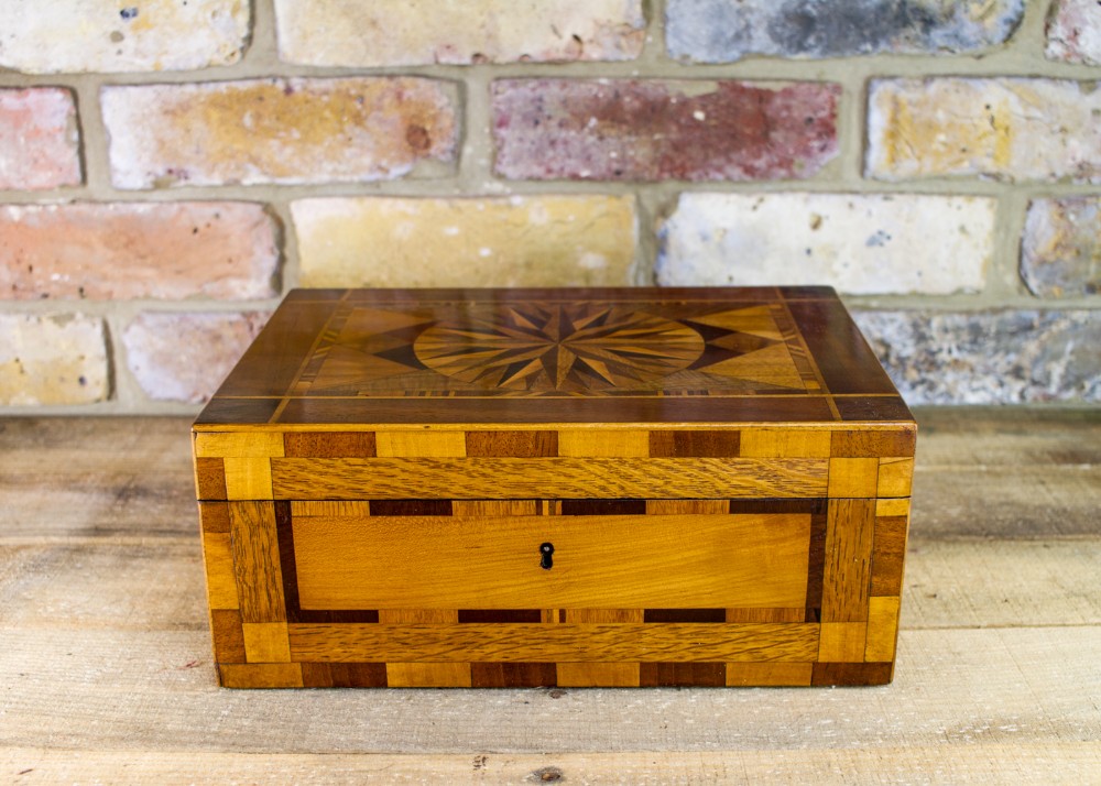 Assorted Wood Inlaid Table Box c.1880