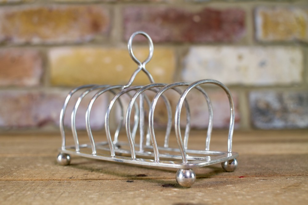 Silver Asprey London Toast Rack c.1900