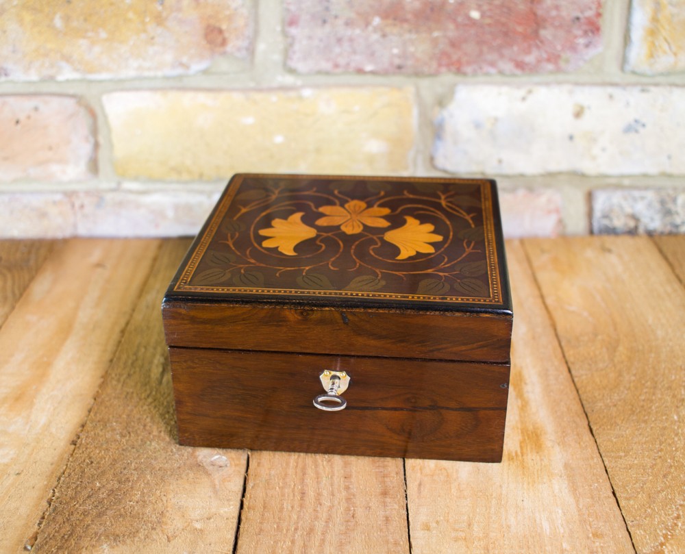 Floral Dutch Table Box c.1890